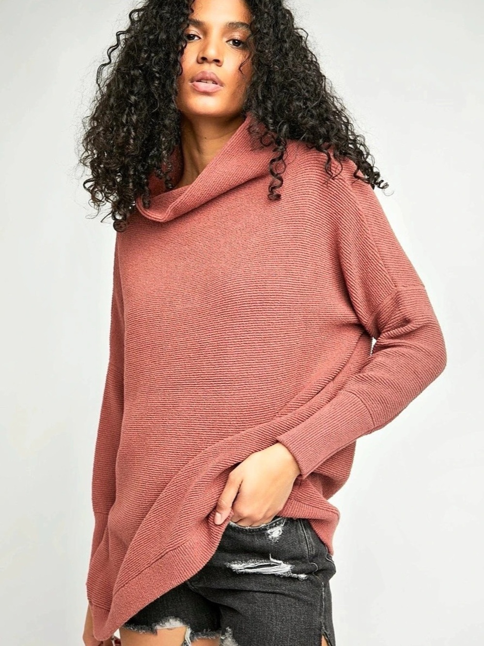 Free People Ottoman Pink Slouchy Tunic